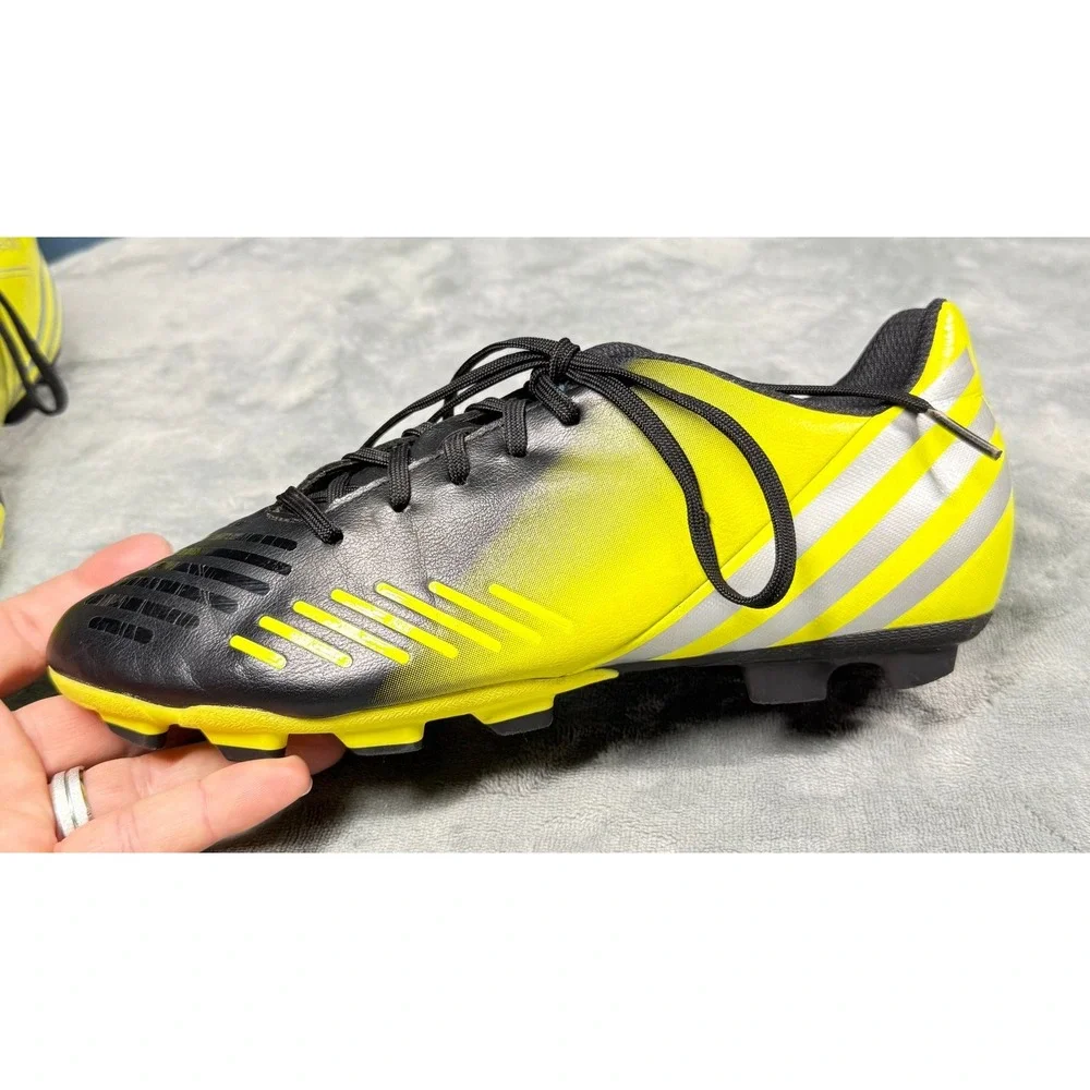 Adidas Predito Predator Soccer Cleats Mens 6 Black Yellow FG Shoes